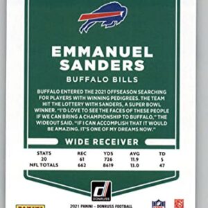 2021 Donruss #97 Emmanuel Sanders Buffalo Bills NFL Football Trading Card