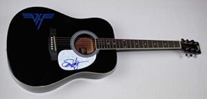 sammy hagar i can’t drive 55 the red rocker authentic signed autographed full size black acoustic guitar loa