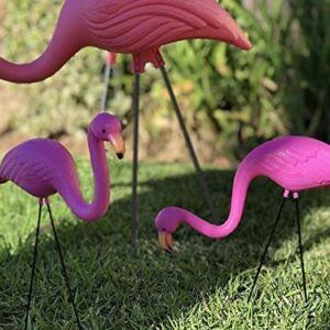 GiftExpress Set of 2, Small Pink Flamingo Yard Ornament/Mini Yard Flamingos Ornaments/Pink Flamingo Garden Yard Decor (2)