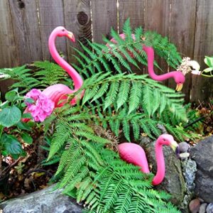 GiftExpress Set of 2, Small Pink Flamingo Yard Ornament/Mini Yard Flamingos Ornaments/Pink Flamingo Garden Yard Decor (2)