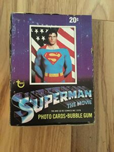 superman first movie cards rare full box 1978
