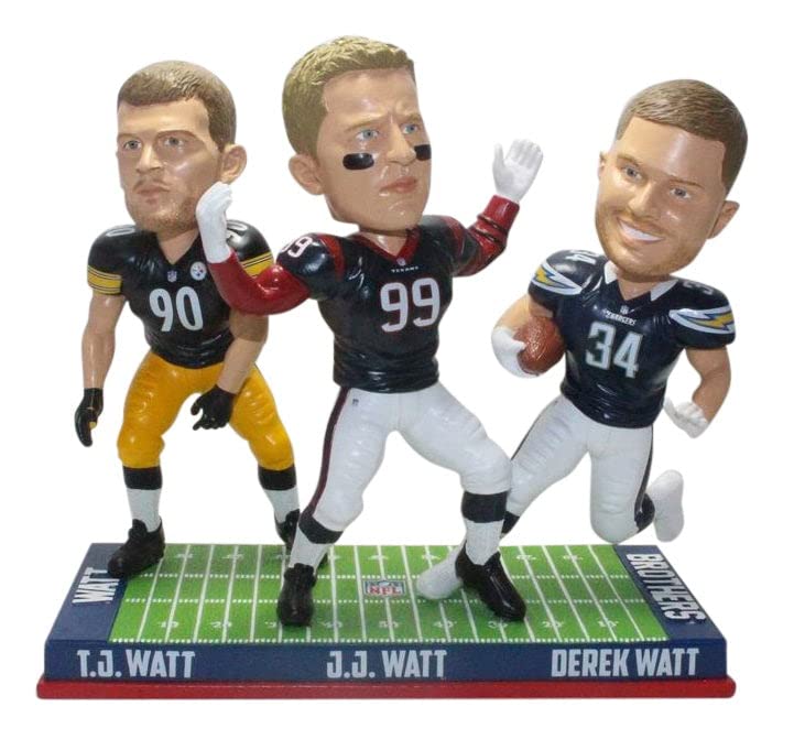 JJ, TJ Watt Houston Texans, Steelers, Chargers Watt Brothers NFL Bobblehead