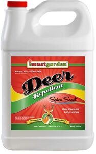 i must garden deer repellent: spice scent deer spray for gardens & plants – natural ingredients – 1 gallon ready to use refill