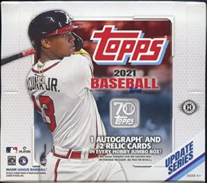 2021 topps update jumbo baseball hobby box – factory sealed