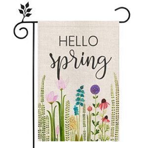 crowned beauty spring floral garden flag 12×18 inch small vertical double sided outside seasonal yard flag cf094-12