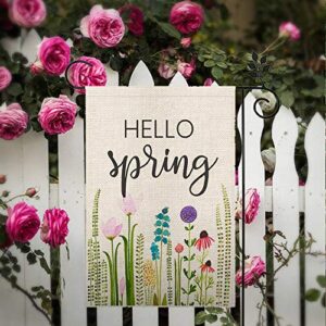 CROWNED BEAUTY Spring Floral Garden Flag 12×18 Inch Small Vertical Double Sided Outside Seasonal Yard Flag CF094-12