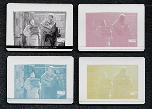 2018 Game of Thrones Season 7 Archive Box Exclusive Set of 4 Printing Plates Relationships Card DL44 Archmaester Ebrose & Samwell Tarly