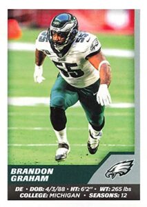 2021 panini stickers #341 brandon graham philadelphia eagles nfl football mini sticker trading card