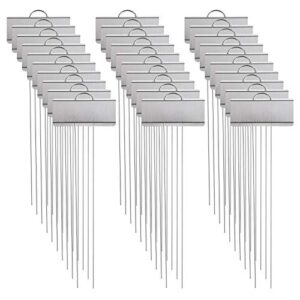 foraineam 30 pack 11.5 inch stainless steel garden markers weatherproof metal plant labels large planting seedling stake signs