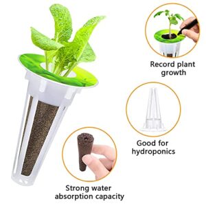 Kratky Lids Wide Mouth Hydroponic Garden Compatible with Aerogarden Mason Jar Indoor Planting Includes 10 Lids 10 Plant Labels 10 Planter Baskets 10 Charcoal