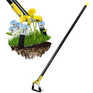bird twig hoe gardening tools – scuffle garden hoe for easy weeding,30-42 inch adjustable hula hoe,heavy duty stirrup hoe