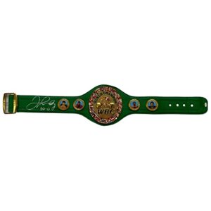 floyd mayweather jr signed autographed green belt jsa authenticated 50-0 – autographed boxing championship belts