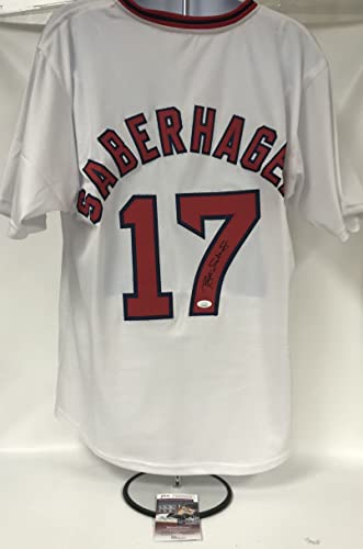 Bret Saberhagen Signed Autographed Boston White Baseball Jersey - JSA COA