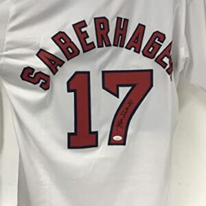 Bret Saberhagen Signed Autographed Boston White Baseball Jersey - JSA COA