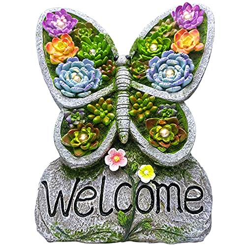 AWLLY Butterfly Garden Statues Outdoor Decor Sculptures, Garden Figurines, Patio, Lawn, Yard Art Decoration