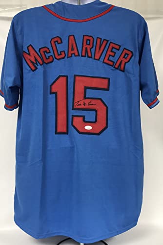 Tim McCarver Signed Autographed St. Louis Blue Baseball Jersey - JSA COA