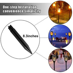 RIGHT+LEFT 10 PCS Premium 8.25 Inch Upgraded Reinforced Plastic Ground Spikes, ABS Lights Replacement Stakes, Draining Design, Ideal for Solar Torch Garden Lights