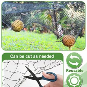 25 x 50 Ft Bird Netting with 2.4 in Square Mesh, Reusable Garden Netting for Chicken Coop, Nylon Poultry Net Deer Fence Netting for Protecting Vegetables Fruit Tree from Birds Squirrel