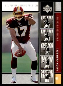 jason campbell – redskins 2005 upper deck rookie premiere nfl football card #26
