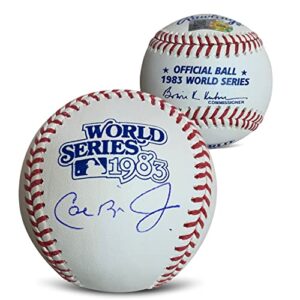cal ripken jr autographed 1983 world series signed baseball fanatics authentic coa with display case