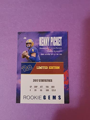 Kenny Pickett 2018 Rainbow Gold Rookie Card RC Pitt Pittsburgh Panthers 2022 1st Round NFL pick