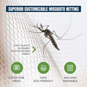 MEKKAPRO Large Mosquito Bug Screen Netting, 10ft x 10ft, Garden Netting for Vegetables, Flowers, Fruits, Plants Barrier Insect Bird