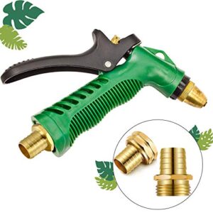 4 Set 3/4 Inch Solid Brass Garden Hose Connector Hose Mender, Water Hose Repair Kit Female and Male Hose Connector with Tape, Stainless Steel Clamp and Rubber Gasket
