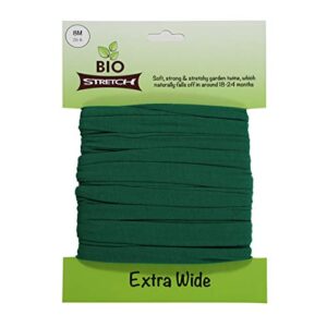 biostretch extra wide tree ties and large plant string | environmentally smart soft green plant support and garden twine (bio extra wide 26 ft / 8m)