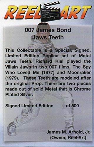 007 James Bond, Jaws, Metal Teeth, Spy Who Loved Me, Moonraker, Signed, Numbered, Limited Edition