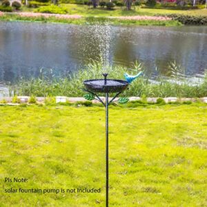 DREAMSOUL Outdoor Garden Bird Bath Metal Bird Baths Cast Iron Birdbath with Metal Stake Tall Bird Bath for Yard Garden Decor(Dia - 9.5inch)