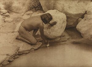 edward s. curtis (1868-1952) – depositing a prayer stick, circa 1921, photogravure, 13.375″ x 17.375″