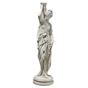 Design Toscano KY799519 Dione The Divine Water Goddess Greek Garden Statue, 39 Inch, Grande, Antique Stone