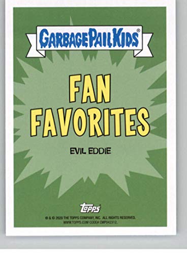 2020 Topps Garbage Pail Kids Series 2 35th Anniversary Fan Favorites NonSport Trading Card #FV-9B EVIL EDDIE Official GPK Sticker Trading Card From The Topps Company highlighting Fan Favorite Characters throughout the years in Raw (NM or Better) Condition