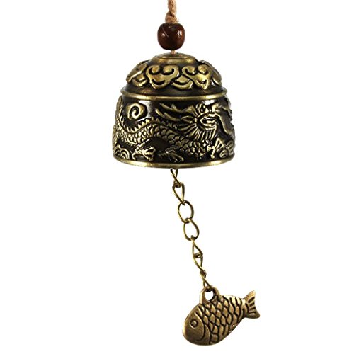 HiMo Vintage Dragon Fengshui Bell Toy Good Luck Bless for Home Garden Hanging Windchime Blessing Decoration Gift (Dragon)