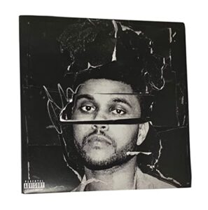 the weeknd signed autograph beauty behind the madness vinyl record album lp coa