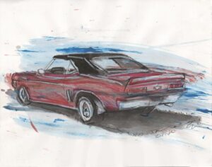 red camaro drawing