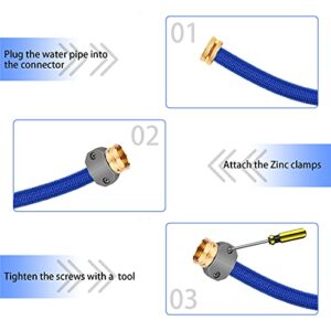 Jeeker Garden Hose Repair Kit, Zinc and Aluminum Male and Female Hose End, Suitable for 3/4 Inch and 5/8 Inch Garden Hoses (2Sets)(2Female+2Male)