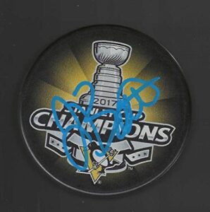 jason botterill signed pittsburgh penguins 2017 stanley cup champions puck – autographed nhl pucks