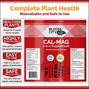 Bloom City Professional Grade Ultra Pure Cal-Mag Growing Fertilizer, Quart (32 oz)