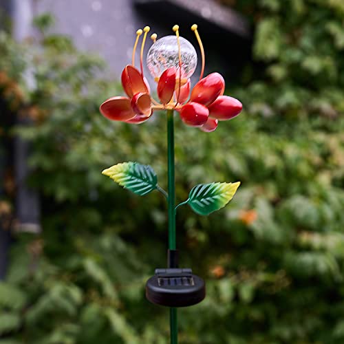 TSTGEE Outdoor Solar Garden Lights Solar Metal Flower Decorative Lights Solar Spinner Decorative Garden Stakes Waterproof for Patio,Yard,Lawn,Garden Decorations