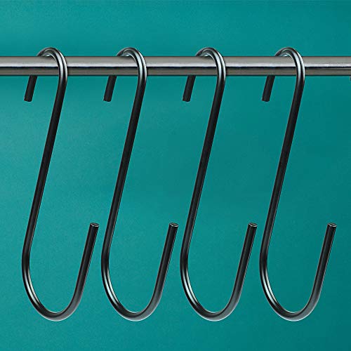 Vindar 4 Pack 6 Inches Bird Feeders Hooks Extra Large S Shape Hooks Heavy Duty S Shape Hook for Hanging Wind Chimes, Garden Ornaments, Gardening Tools, Bird House, Lanterns, Kitchenware