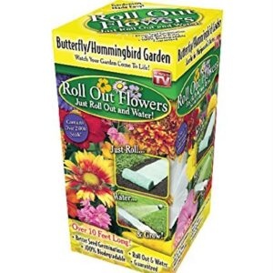 Garden Innovations HB1000 10-Inch by 10-Foot Roll Out Flowers, Butterfly Hummingbird Garden