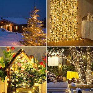 ZELUXDOT 300 LEDs String Lights Fairy String Lights 100FT Outdoor Waterproof Copper String Lights with Remote 8 Modes for Bedroom, Patio, Gardens, Wedding Decoration, Party,Christmas Tree