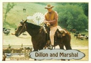 matt dillon and his horse marshal trading card gunsmoke tv show 1993 pacific #9 james arnes
