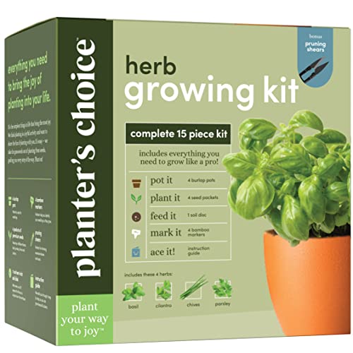 Indoor Herb Garden Starter Kit - Cooking Gifts for Women Gardener - Creative Kitchen Gift for Plant Lovers - Home Herb Growing, Gardening Seeds + Step by Step Guide - Vegan Gift Ideas for Lover