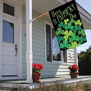 Toland Home Garden 109124 Shamrocks St Patricks Day Flag 28x40 Inch Double Sided St Patricks Day Garden Flag for Outdoor House St Pats Flag Yard Decoration