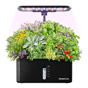 Hydroponics Growing System Indoor Garden: Herb Garden Kit Indoor with LED Grow Light Quiet Smart Water Pump Automatic Timer Healthy Fresh Herbs Vegetables - Hydroponic Planter for Home Kitchen Office…