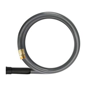 worth garden lead-in short garden hose 3/4 in. x 10 ft. no kink,no leak,heavy duty durable pvc water hose with solid brass hose fittings, male to female fittings,12 years warranty,h065d02