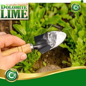 Organic Dolomite Lime - Made in USA Garden Soil Amendment Fertilizer for Plants. Calcium/Magnesium Additive. Safely Raise & Stabilize pH - Earthbox. 100% Water Soluble.