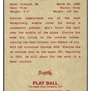 TOM GLAVINE 2003 Upper Deck Play Ball Red Backs #6 NM-MT MLB Baseball Braves